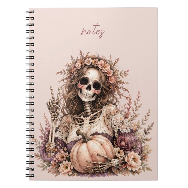 Botanisches Skelett Journal Notizblock (Vorderseite)