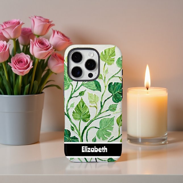 Botanisches Smartphone mit grüner Blattfarbe Case-Mate iPhone Hülle (Von Creator hochgeladen)