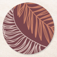 Botanisches Terracotta Palm Blätter rund um den Un