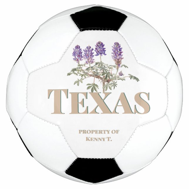 Botanisches Texas Bluebonnet 2 Fußball (Vorderseite)