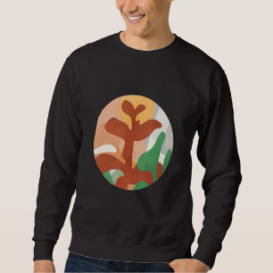 Botanisches Thema Abstrakte Kunst Sweatshirt