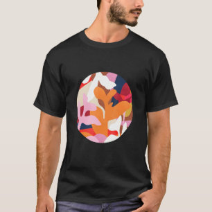 Botanisches Thema lebhafte Farben. Schönes Abstrak T-Shirt