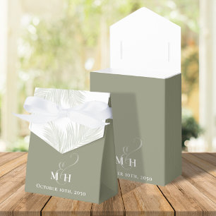 Botanisches tropisches Blätter des Hochzeitstrands Geschenkschachtel