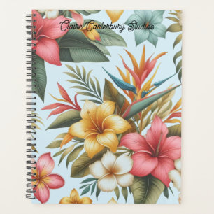 Botanisches tropisches Blumenmuster Planer