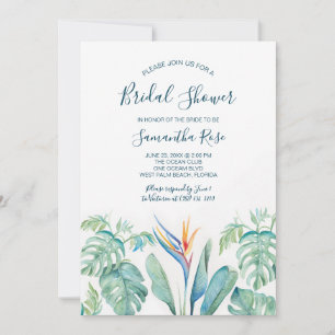 Botanisches tropisches Brautparty Save The Date