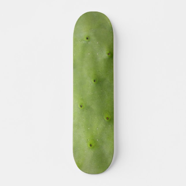 Botanisches tropisches grünes Kaktus-Foto Skateboard (Vorne)