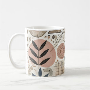 Botanisches und geometrisches Muster für MugAbstra Kaffeetasse