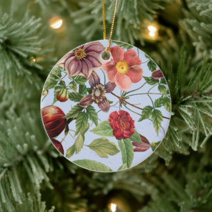 Botanisches Vintage-Design Keramik Ornament