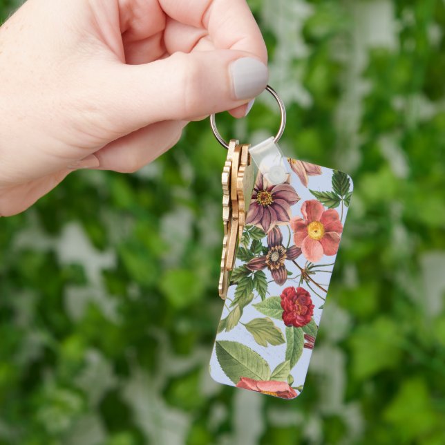 Botanisches Vintage-Design Schlüsselanhänger (Hand)