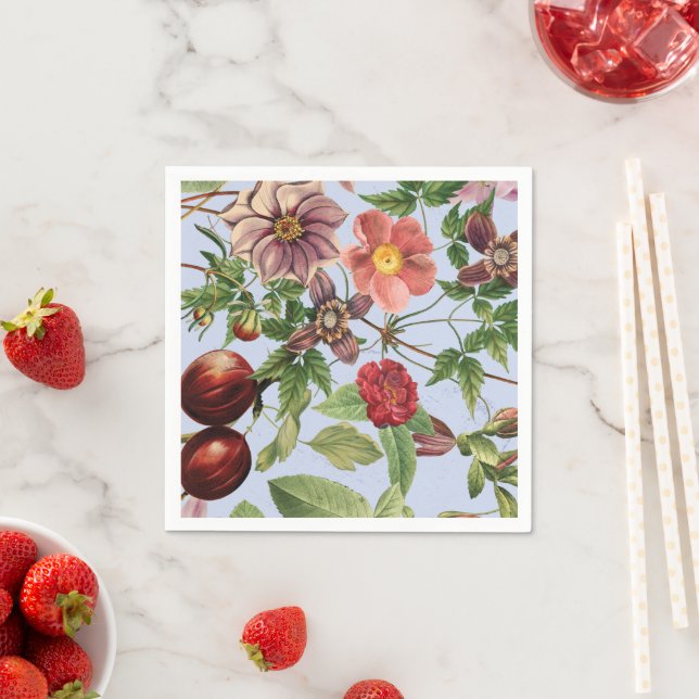 Botanisches Vintage-Design Serviette (Beispiel)