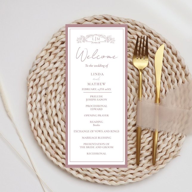 Botanisches Wappen Hochzeitskarte für Chic Rose Einladung (Von Creator hochgeladen)