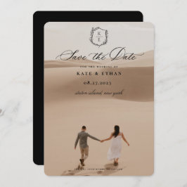 Botanisches Wappen Monogram Wedding Foto Save The Date