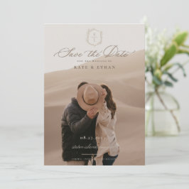 Botanisches Wappen Monogram Wedding Foto Save The Date