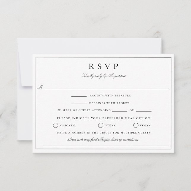 Botanisches Wappen Monogram Wedding RSVP Card Einladung (Vorderseite)