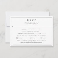 Botanisches Wappen Monogram Wedding RSVP Card
