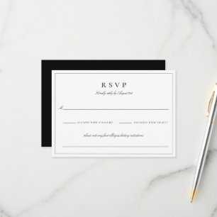 Botanisches Wappen Monogramm Hochzeit RSVP Karte