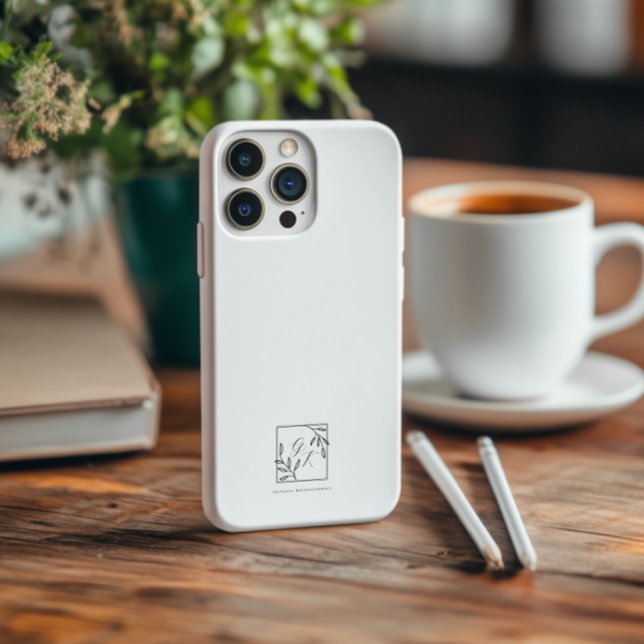 Botanisches Wappen | Zeitlose Monogramm Case-Mate iPhone Hülle (Von Creator hochgeladen)