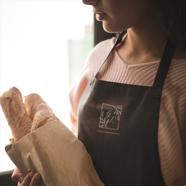 Botanisches Wappen | Zeitlose Monogramm Schürze (Von Creator hochgeladen)