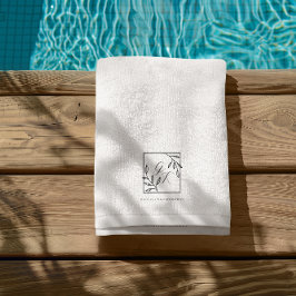 Botanisches Wappen | Zeitloses Mongram Beach Handt Strandtuch