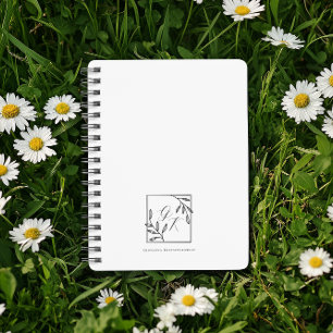 Botanisches Wappen   Zeitloses Monogramm Notizblock