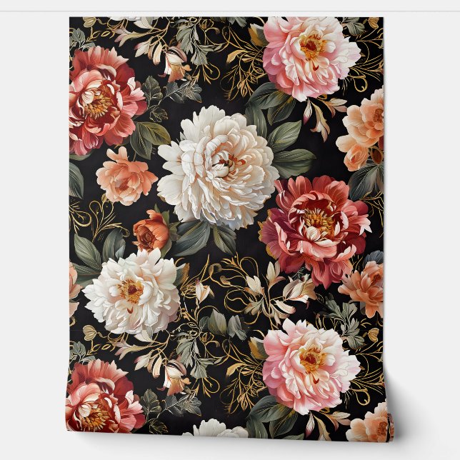 Botanisches Weihnachten aus knackiger Erde Tapete (Abrollen)