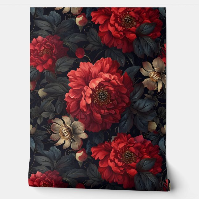 Botanisches Weihnachten aus knackiger Erde Tapete (Abrollen)