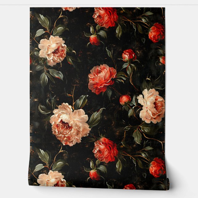 Botanisches Weihnachten aus knackiger Erde Tapete (Abrollen)