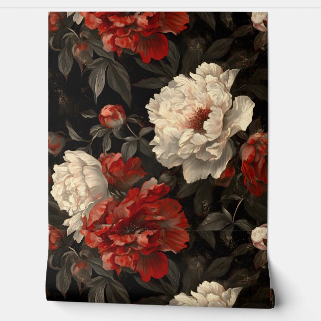 Botanisches Weihnachten aus knackiger Erde Tapete (Abrollen)