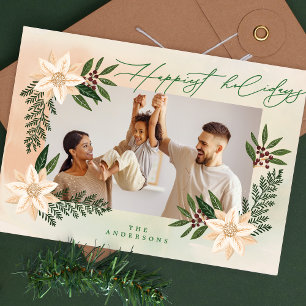 Botanisches Weihnachtsfest - Foto Feiertagskarte