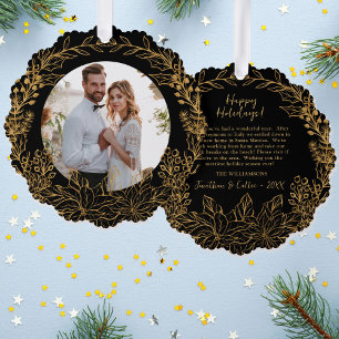 Botanisches Weihnachtskraut-Foto Ornament Karte