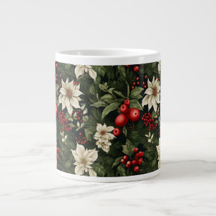 Botanisches Weihnachtsmuster Jumbo-Tasse