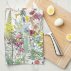 Botanisches Wildblume-Blumen-Küchen-Tuch Geschirrtuch