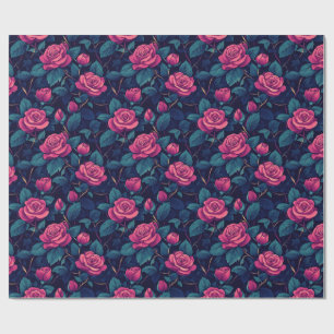 Botanisches Wrapping-Papier der Chic-Rose Geschenkpapier