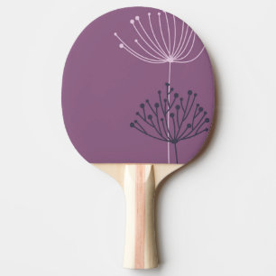 Botanisches Zeichnend Ping Pong Paddle: Künstleris Tischtennis Schläger