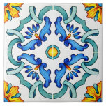 Botanisches Ziermediterranes Fliese<br><div class="desc">Botanisch-zitterne mediterrane Keramik Tile - Eine elegante mediterrane Stil blau,  gelb und weiß Keramik Fliesen. Toll wie eine Küche Backsplash oder andere Design-Projekte.</div>