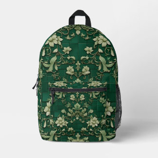 Botanisches Ziermuster Bedruckter Rucksack