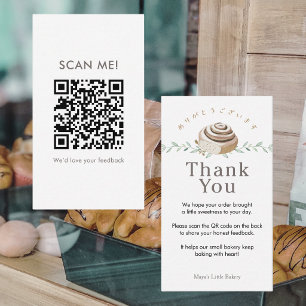 Botanisches Zimtschnecken-Überprüfungs-QR-Code Visitenkarte