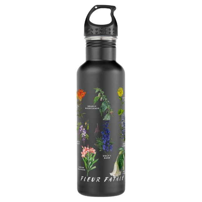 Botanisgarten Fleur Fatale Gift Botanischer Garten Edelstahlflasche (Vorderseite)
