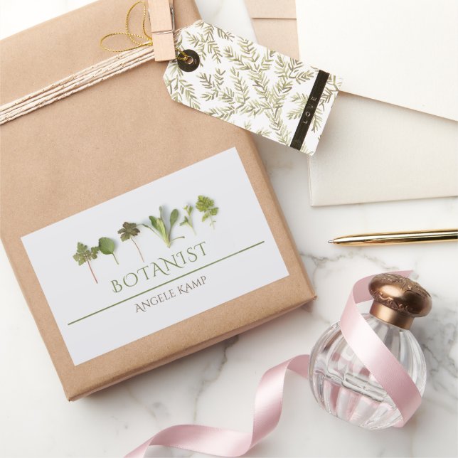 Botanistin Rechteckiger Aufkleber (Schenken)