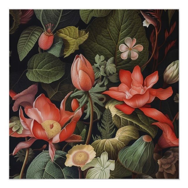 Botanticals in einem Dschungel Poster (Vorderseite)