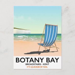 Botany Bay, Broadstairs Kent Strand Reiseplakat Postkarte