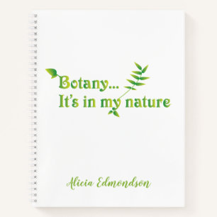 Botany ist in meinem Naturgenuss Notizbuch