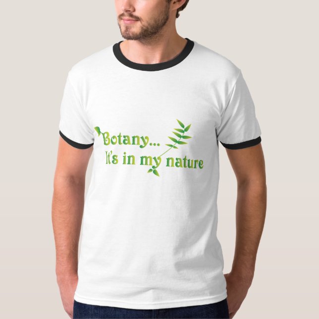 Botany Nature Green Leaf Botanistische Liebe T-Shirt (Vorderseite)