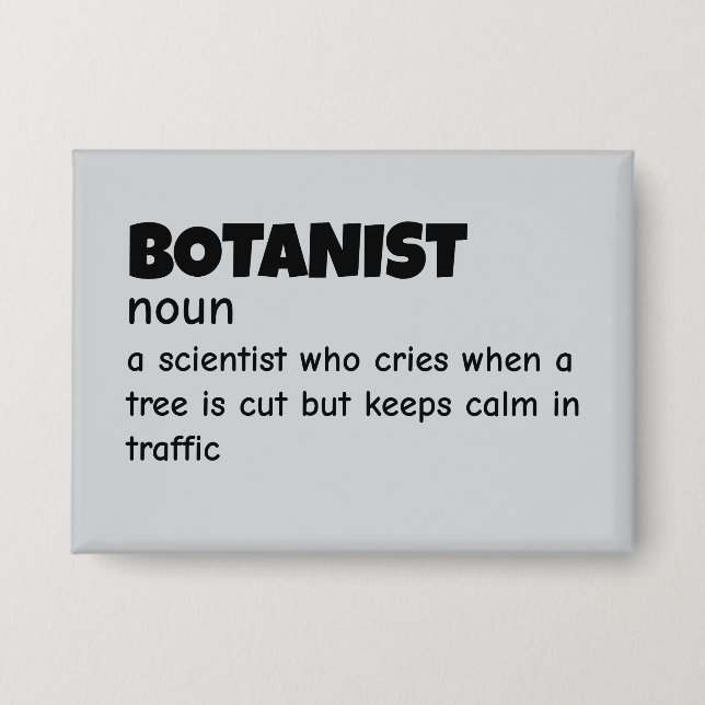 Botany Nerd Funny Definition Button (Vorderseite)