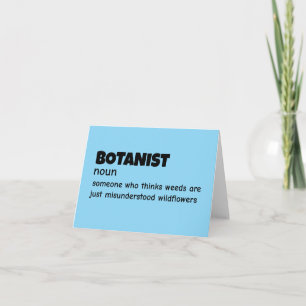 Botany Nerd Funny Definition Dankeskarte
