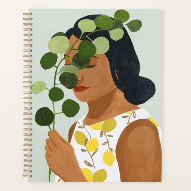 Botany Portrait - Frau mit Grün Planer (Vorderseite)