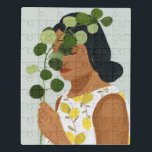 Botany Portrait - Frau mit Grün Puzzle<br><div class="desc">Botanik Portrait II von Victoria Borges. | 141036GG</div>