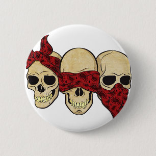 Botão "Caveira (surda, cega, muda)" Button