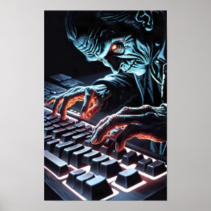 Bote der Untoten - Ken Gage Horror Art Poster