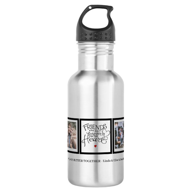 Botella De Agua Fantastic Photo Collage Best Frien Edelstahlflasche (Vorderseite)